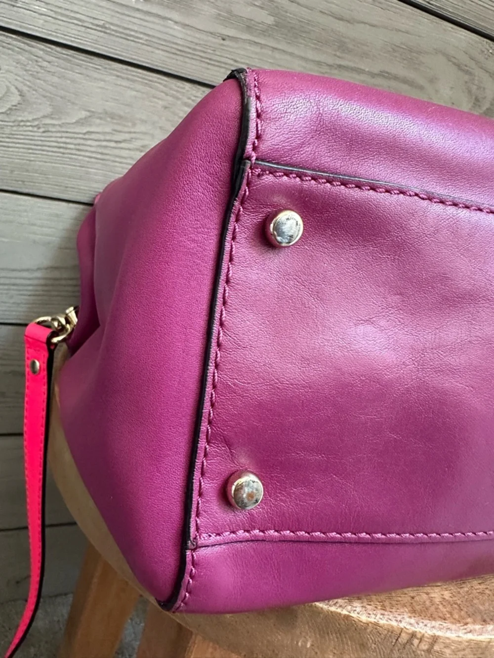 Kate Spade Joanie Catherine Street Moody Plum Purse Handbag Bright Pink Purple